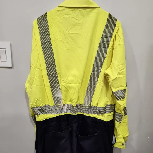 National Safety Apparel X-Large Hi-Vis Yellow And Black VIZABLE® FR Cotton/Nylon - Picture 4 of 16